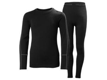 Funkčný set Helly Hansen JR Lifa Merino Midweight Black