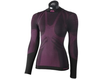 Funkčné tričko Mico Maglia Lupetto M/L Woman Active Skin Nero Fuscia