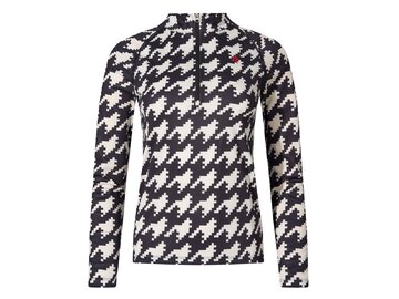 Funkčné tričko Perfect Moment 1/4 Zip Base Layer Top B&W Houndstooth