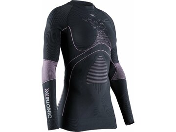 Dámske termo tričko X-Bionic Energy Accumulator 4.0 Shirt LG SL WMN Charcoal/Magnolia