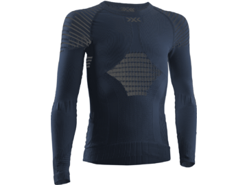 Detské funkčné tričko X-Bionic Invent 4.0 Shirt Round Neck LG SL JR Marine/X Black