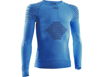 Detské funkčné tričko X-Bionic Invent 4.0 Shirt Round Neck LG SL JR Teal Blue/Anthracite