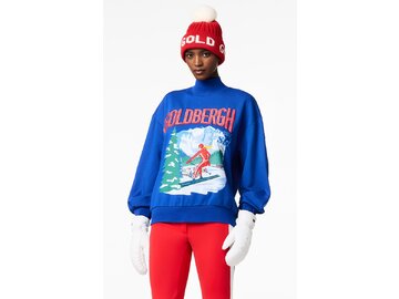 Mikina Goldbergh La Montagne Crew Neck Sweater Dazzling Blue