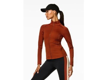Mikina Goldbergh Veronique Zip Jacket Bronze Brown