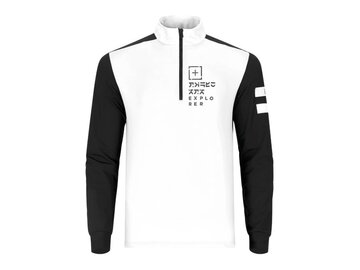 Mikina One more Microfleece T-Neckhalf Zip - Explorer White/Black/Black