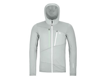 Mikina Ortovox Fleece Grid Hoody M Grey Ice