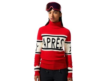 Dámsky sveter Perfect Moment Apres Schild Sweater Red/Snow White/Dark Charcoal Blue