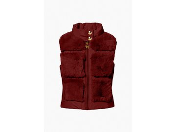 Vesta Goldbergh Chic Bodywarmer Faux Vino Rosso