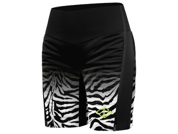 Dámske krátke nohavice Crazy Idea Short Oxygen black zebra