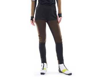 Dámske nohavice Fischer Asarna Softshell Black/Oak