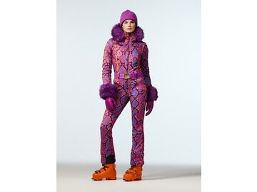 Overal Goldbergh Zafira Ski Suit Faux Border Snake Pink