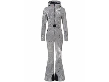 Overal Perfect Moment Tignes Ski Suit Warped Star Print Black/Snow White