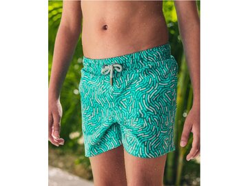 Detské plavky Sea'sons Fingerprint Emerald Blue