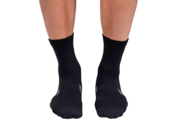 Ponožky On Running Man Ultralight Mid Sock Black/White