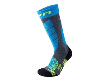 Lyžiarske ponožky UYN Ski Junior Medium Grey Melange/Turquoise