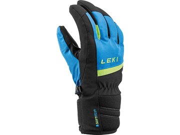 Detské rukavice Leki Max Junior Black/Royal Lime