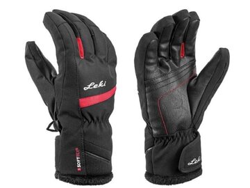 Lyžiarske rukavice Leki Mia Junior black/rose 19/20