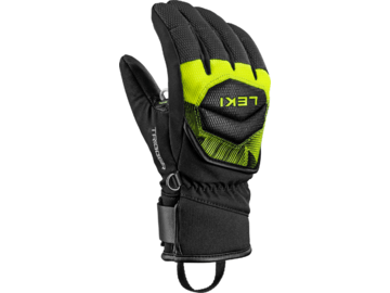 Lyžiarske rukavice Leki WCR Core TR Junior Black/Neonyellow