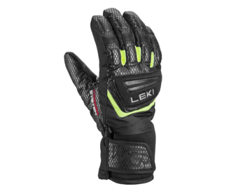 Rukavice Leki WCR Team 3D Junior Black/Ice Lemon