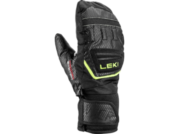 Lyžiarske rukavice Leki WCR Team 3D Junior Mitt Black/Ice Lemon