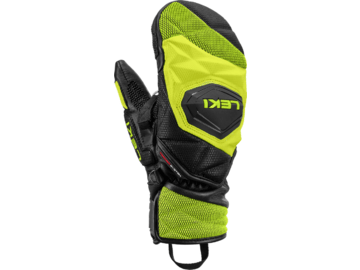 Lyžiarske rukavice Leki WCR Venom 3D Junior Mitt Black/Ice Lemon