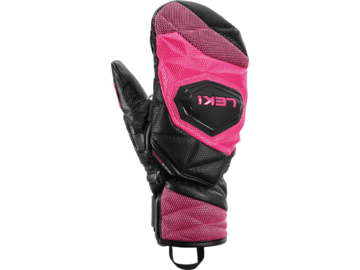 Lyžiarske rukavice Leki WCR Venom 3D Junior Mitt Black/Pink