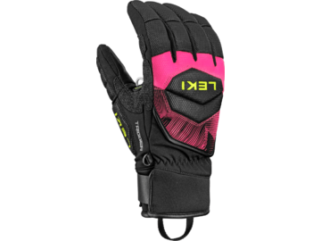 Lyžiarske rukavice Leki WCR Core TR Black/Neonpink/Neonyellow