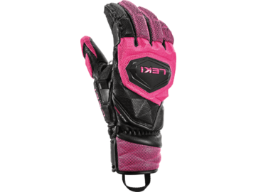 Lyžiarske rukavice Leki WCR Venom SL 3D Black/Pink