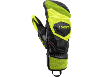Lyžiarske rukavice Leki WCR Venom SL 3D Mitt Black/Ice Lemon