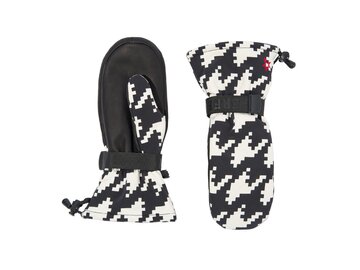 Lyžiarske rukavice Perfect Moment Davos Mitts B&W Houndstooth