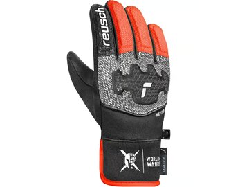 Lyžiarske rukavice Reusch Worldcup Warrior Prime R-TEX® XT Black/Silver/Fluo Red