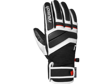 Lyžiarske rukavice Reusch Alpha Pro Black/White/Fire Red