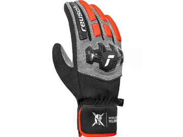 Lyžiarske rukavice Reusch Worldcup Warrior R-TEX® XT Black/Silver/Fluo Red