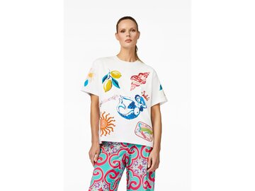 Tričko Goldbergh Medira Short Sleeve Top White