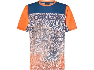 Tričko Oakley Maven Coast SS Jersey Distorted Frogskin Black/Orange