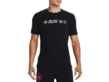 Pánske tričko Under Armour Run Anywhere SS Black