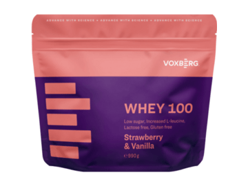 Proteín Voxberg Whey 100 Vanilka & jahoda 990g