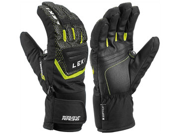 Lyžiarske rukavice Leki Worldcup S Junior Black/ Ice/ Lemon 19/20