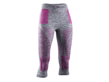 Dámske termo legíny X-Bionic Energy Accumulator 4.0 Melange Pants 3/4 WMN Grey Melange/Pink