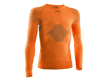 Detské funkčné tričko X-Bionic Invent 4.0 Shirt Round Neck LG SL JR Sunset Orange/Anthracite