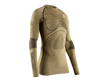 Dámske termo tričko X-Bionic Radiactor 4.0 Shirt Round Neck LG SL WMN Gold/Black