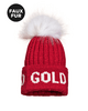 Čiapka Goldbergh Hodd Beanie Faux Pom Flame